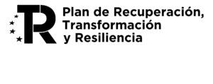 Logo PRTR tres líneas NEGRO