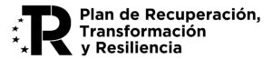 Logo PRTR tres líneas NEGRO
